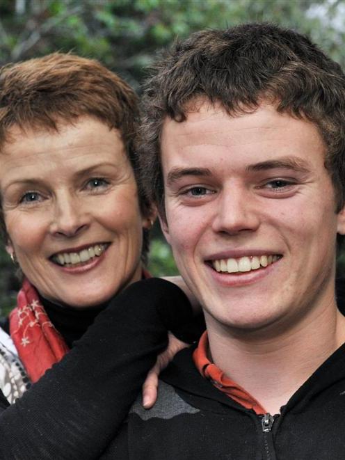 Intensive care nurse Pam Adams with her son, George Clarke (20). Photo by Gerard O'Brien.