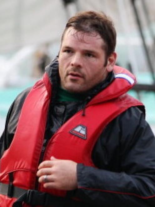 Ireland prop Mike Ross, seen after a recent team jet-boat ride in Auckland. Photo Getty Images