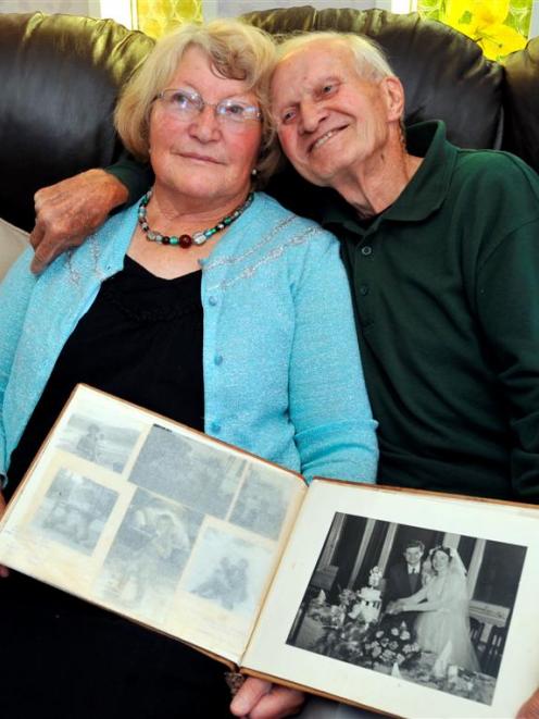 Irene and Alan Bond, who celebrated their 60th wedding anniversary in Ocean View yesterday, with...