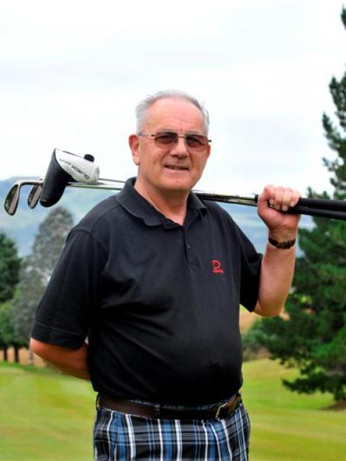 Irish golf writer Ivan Morris at the Port Chalmers course yesterday. Photo by Gregor Richardson.