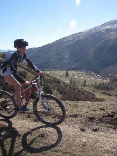 Isaac Norton (13), of Queenstown, tests  the new trails at the Rabbit Ridge Bike Resort, at...