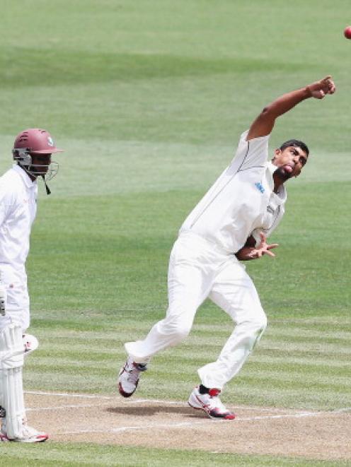 Ish Sodhi is New Zealand's best leg-spin prospect in memory.  (Photo by Hannah Johnston/Getty...