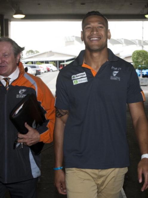 Israel Folau has quit the AFL.  (Photo by Joosep Martinson/Getty Images)