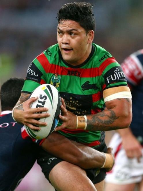 Issac Luke in action for the South Sydney Rabbitohs.