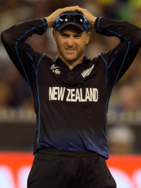 It was a rough night for Brendon McCullum and the Black Caps. Photo / Brett Phibbs