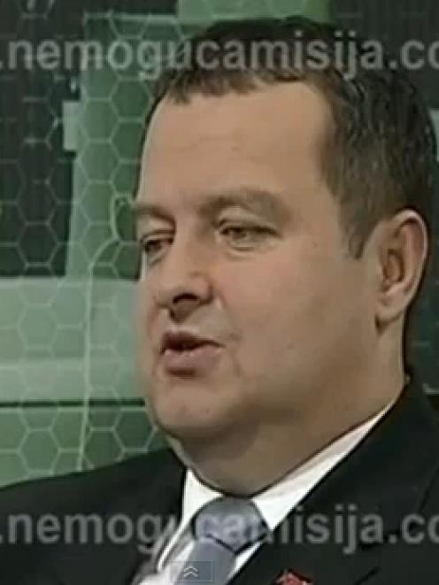 Ivica Dacic during the interview.