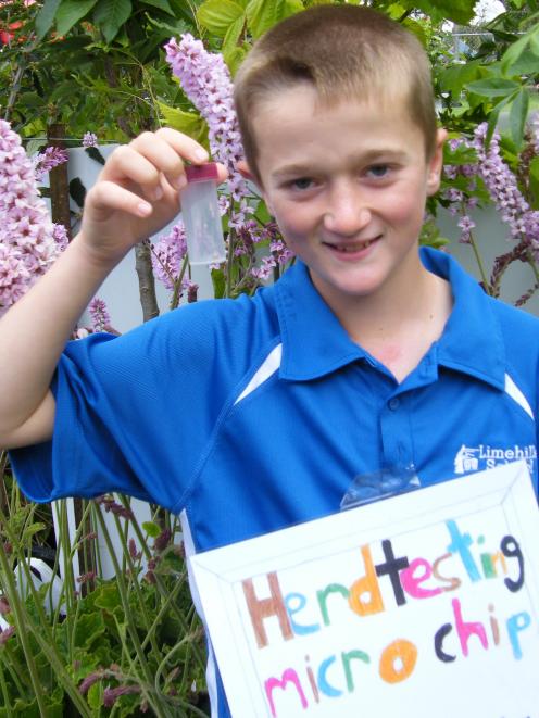 Jack Pyle, 11, of Limehills School