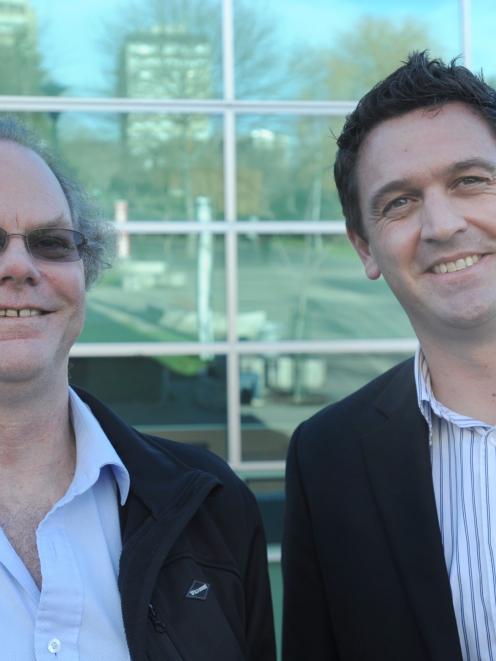 Jade Software Corporation chief innovation officer John Ascroft (left) and chief executive Craig...