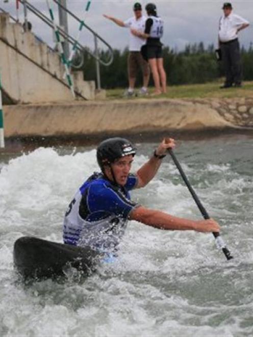 Canoeist James Dawson in action.