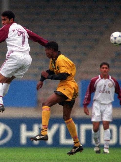 Jamica v Qatar U17 match at Carisbrook in 1999. ODT file photo.