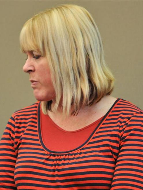 Janine Mears appears in the Dunedin District Court yesterday. Photo by Staff photographer.
