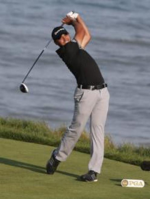 Jason Day tees off at the 18th hole of the final round of the recent PGA Championship. Photo:...