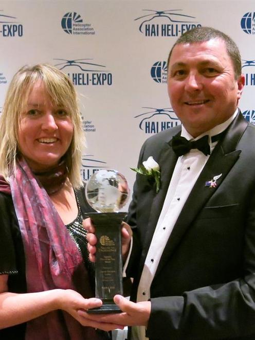 Jason Laing and his wife, Robyn Metcalfe, at the awards in Louisville, Kentucky. Photo supplied.