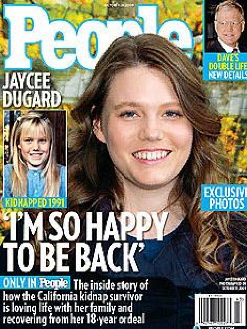 Jaycee Dugard is shown on the cover of People magazine.