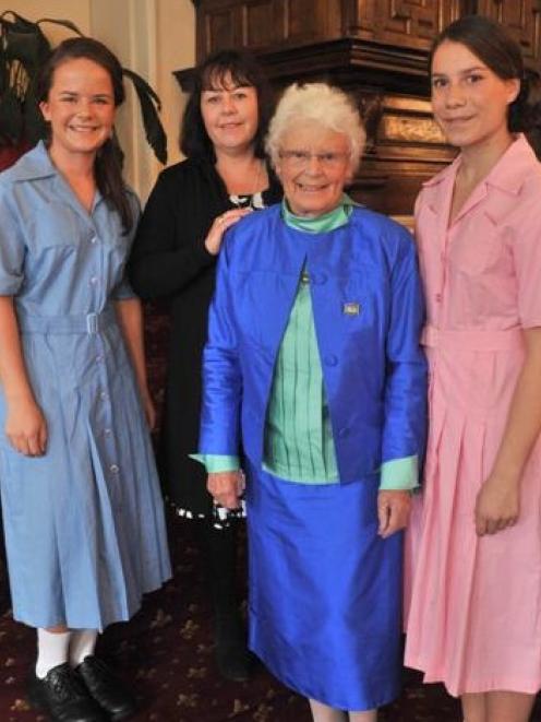 Jenny Alloo (82), her daughter Jenny Chamberlain  and granddaughters Annabelle Alloo (15), left,...
