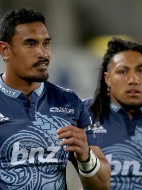 Jerome Kaino (L) and Ma'a Nonu provided spark and solidity in the Blues' win over the Highlanders...