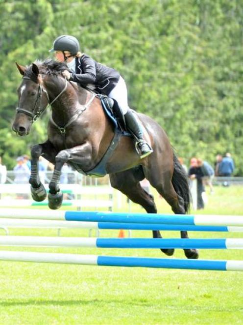 Jess Paul competes on Kuriwao Hawke at the 149th annual Tokomairiro A&P Show in Milton, on...