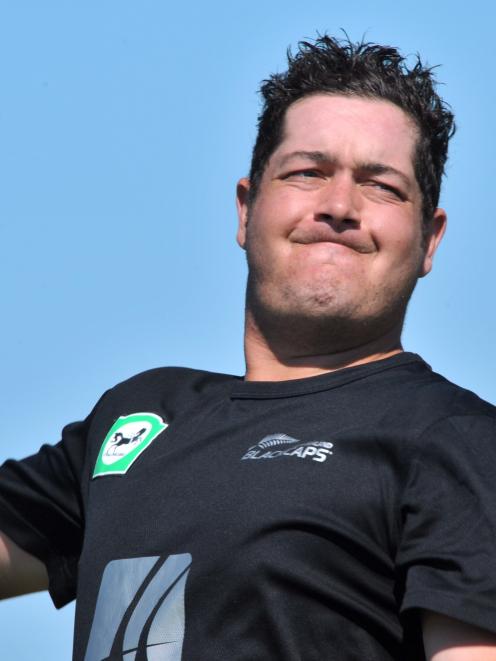 Jesse Ryder at a New Zealand team training in Napier in March 2009. Photo by NZPA