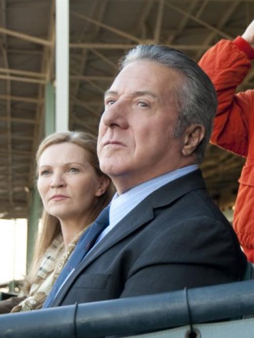 Joan Allen and Dustin Hoffman in a scene from the HBO series 'Luck', which has been cancelled by...