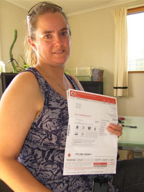Joanne Sands is unimpressed with Vodafone's ''termination'' process. Photo by Mark Price.