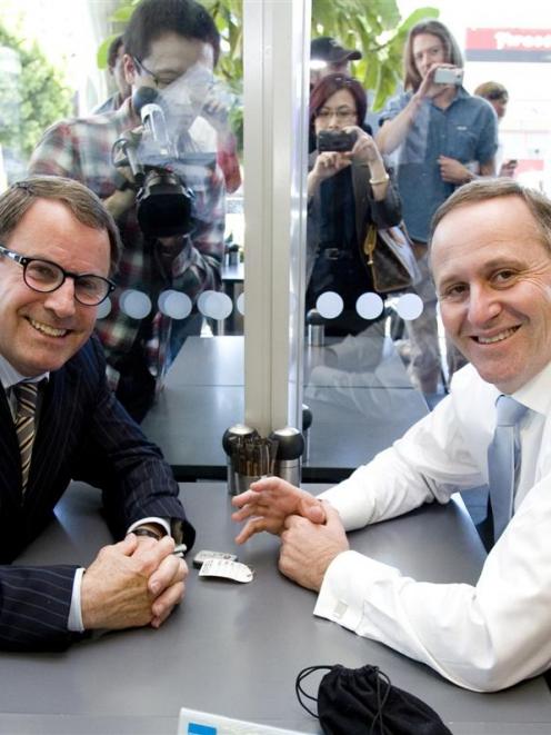 John Banks (left) and John Key. Photo by The New Zealand Herald.