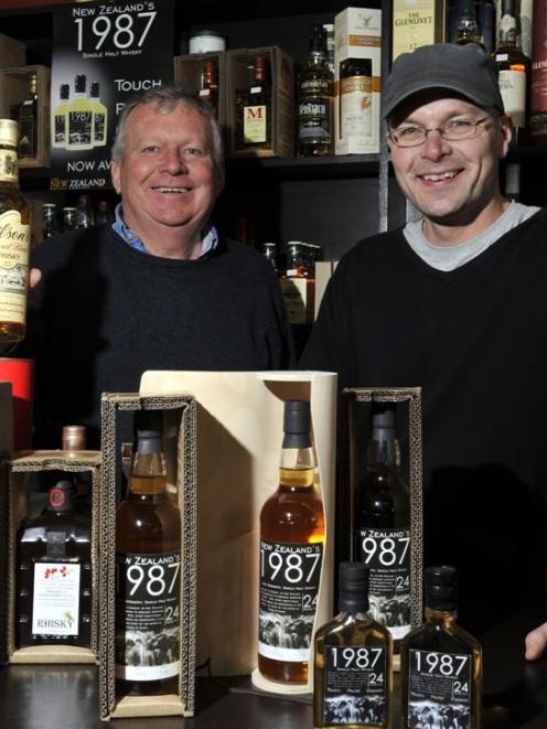 John Evans and Castle Macadam Wines Darren Stedman, with aged single malt whisky, from the long...