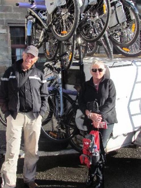 John Parker and Lucy Casey, of Auckland,  yesterday savour  being part of the first group to...