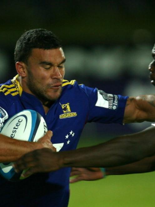 Kade Poki bagged three tries and was the best of the Highlanders against the Cheetahs. Photo...
