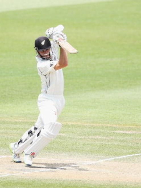 Kane Williamson is unbeaten on 161 against West Indies. Photo Getty