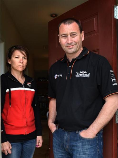 Kate Aynsley and Garry Power at their Balmacewen Rd home in Wakari, which was raided by burglars....