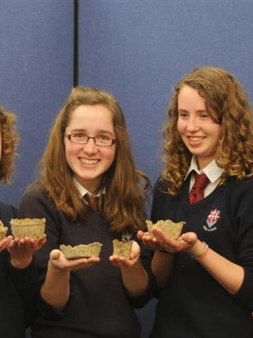 Kavanagh College pupils (from left) Caitlin Spence, Charlotte Steel, Annabelle Weston and Ike...