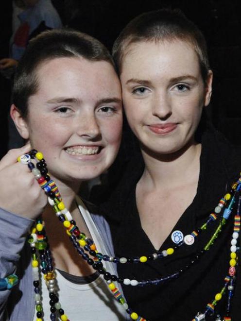 Kavanagh College pupils Olivia Sutherland (16), left, and Emily Protheroe (17) with their freshly...