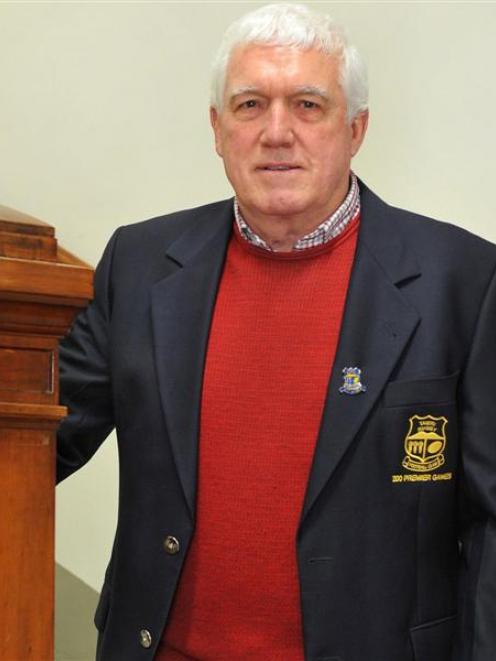 Ken Whitson, of Mosgiel, received a belated Taieri blazer after having played 223 games for the...