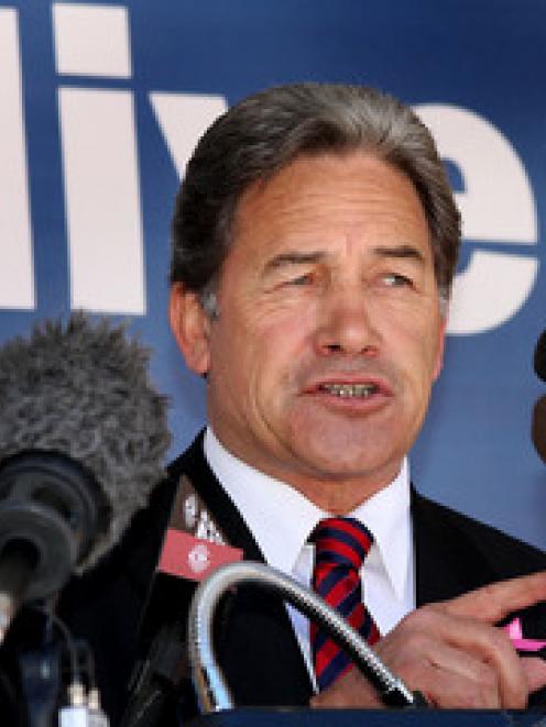 New Zealand First leader Winston Peters