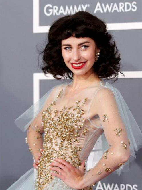 Kimbra arrives at the 55th annual Grammy Awards in Los Angeles, California. REUTERS/Mario Anzuoni