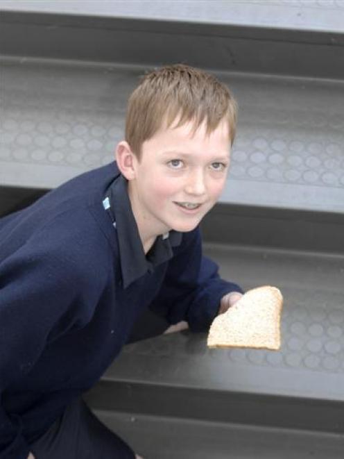 King's High School pupil Cameron Reddington's science experiment shows dropping your sandwich on...