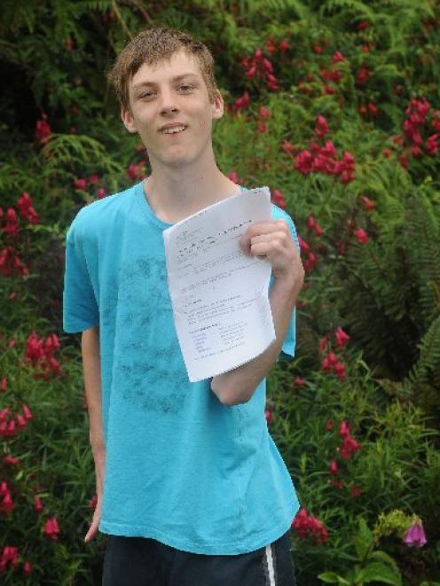 King's High School pupil Shaun Markham (16) worked hard to achieve NCEA level 2 with excellence....