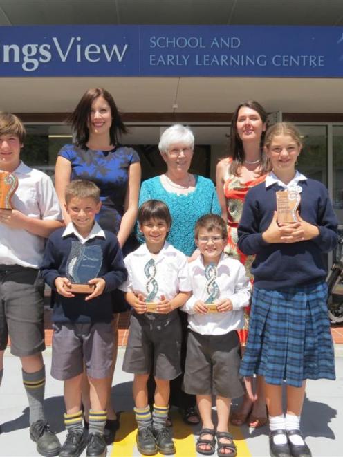 KingsView School academic excellence and good character award-winners (from left) Joshua...