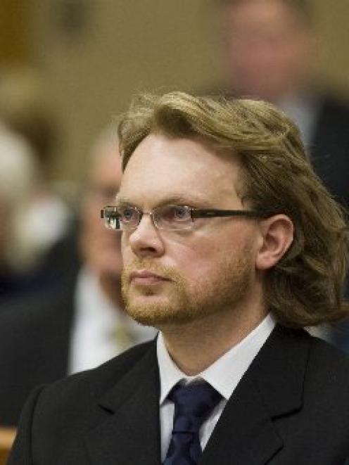 Clayton Weatherston in the High Court in Christchurch. Pool photo.