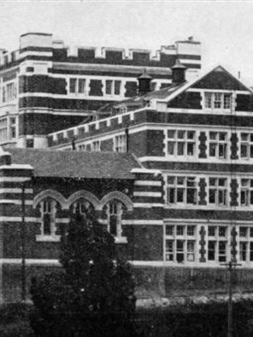 Knox College, North-East Valley, Dunedin, showing the latest addition to the southern side of the...