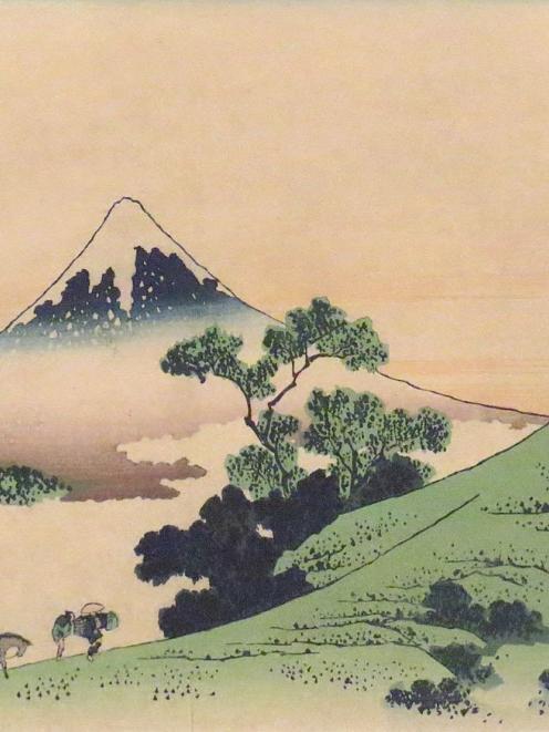 Koshu inume-toge (Inume Pass in Kai Province), by Katsushika Hokusai
