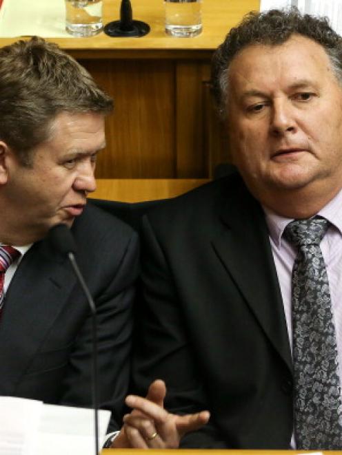 Labour rivals David Cunliffe and Shane Jones.  (Photo by Hagen Hopkins/Getty Images)