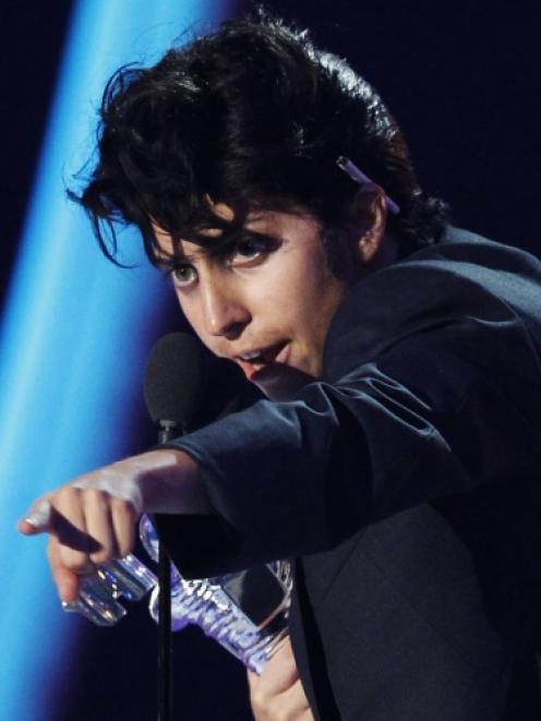 Lady Gaga attended the awards as her male alter ego, Joe Calderone. Photo by Reuters.