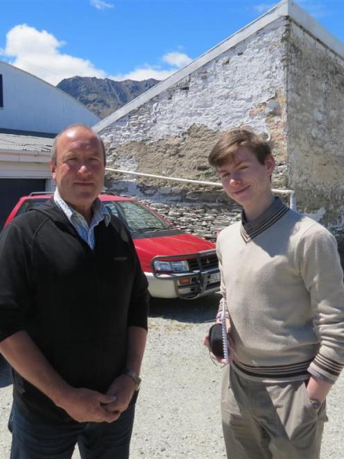 Lakes District Museum director David Clarke, of Arrowtown, and University of Otago student Logan...