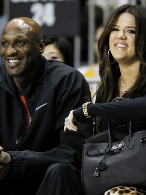 Lamar Odom and Khloe Kardashian. Photo: Reuters