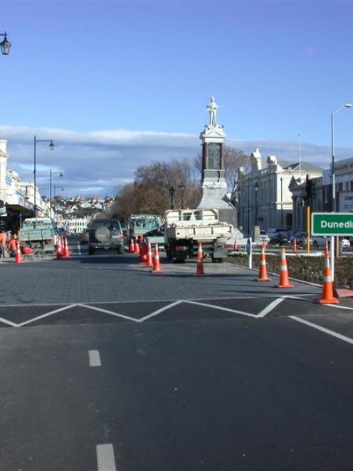 Landscaping and final road works are nearing completion around the Boer War monument at the...