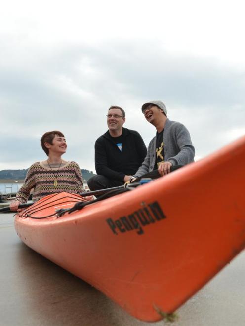 Lani Evans (Thankyou Payroll), Ryan Baker (Timely) and Jason Leong (PocketSmith) all enjoy being...