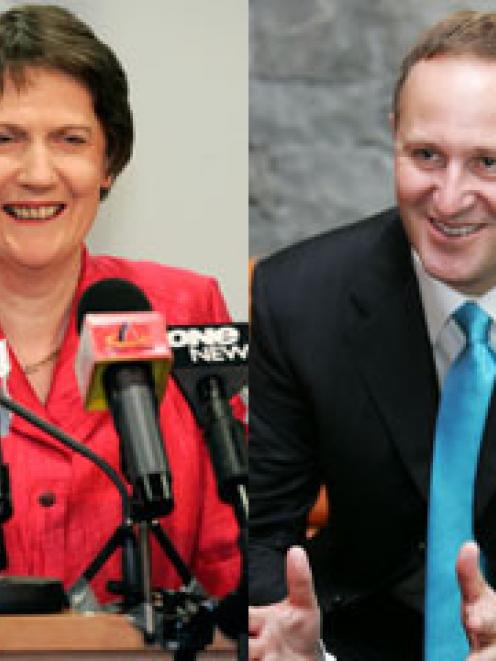 Helen Clark and John Key