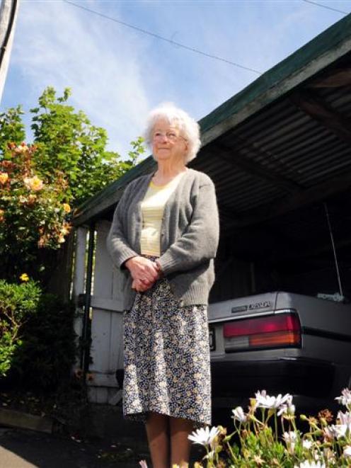 Learmond Fahey beside her carport, which she and husband Sidney have been told they will have to...
