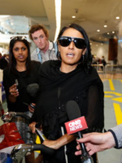 Leeza Ormsby arrives at Auckland airport after her release from a Bali prison earlier this month.